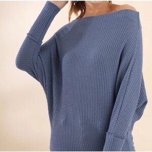 Women's Free People Dolman Waffle Knit Sweater Small